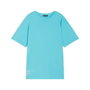Freddy T-shirt donna comfort fit in jersey con scritta sul fondo Blue Radiance Donna Large