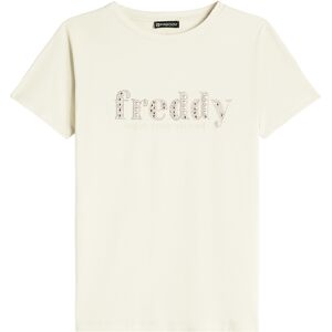 Freddy T-shirt donna in jersey modal con logo composto da strass Tofu Donna Extra Large