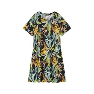 Freddy Abito skater in jersey modal stampa tropical all over Black - Allover Flower Donna Large