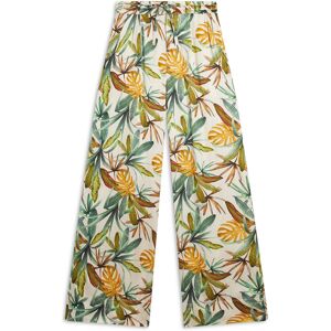 Freddy Pantaloni culotte gamba ampia in viscosa stampa tropical White - Allover Flower Donna Extra Small