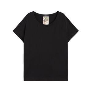 Freddy T-shirt donna con inserto posteriore stampa tropical Black -B&W Allover Flower Donna Small