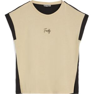 Freddy T-shirt da donna senza maniche in jersey modal bicolore Check Beige -Black Donna Extra Small