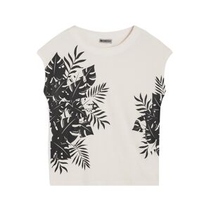 Freddy T-shirt in jersey modal maniche cortissime e stampe laterali White-B&W Allover Flower Donna Extra Large