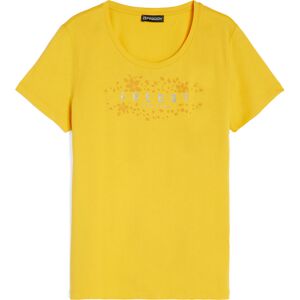 Freddy T-shirt in jersey leggero con grafica floreale e glitter Mimosa Donna Extra Small