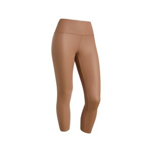 Freddy Leggings 7/8 vita alta in tessuto coated effetto pelle Raw Umber Donna Small