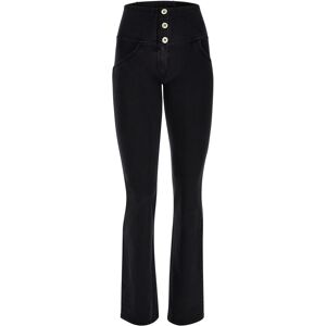 Freddy Jeggings push up WR.UP® flare vita alta in cotone organico Jeans Nero-Cuciture In Tono Donna Small