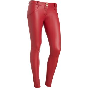 Freddy Pantaloni push up WR.UP® vita bassa in similpelle ecologica Deep Claret Donna Extra Large