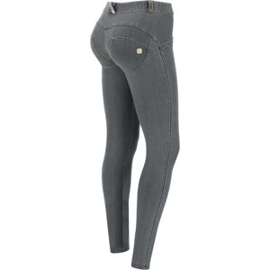 Freddy Push up WR.UP® in fibra ecologica con effetto denim scuro Gray Jeans-Yellow Seams Donna Small