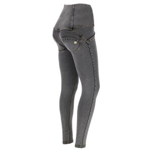Freddy Jeggings push up WR.UP® superskinny vita alta con bottoni Gray Jeans-Yellow Seams Donna Extra Large