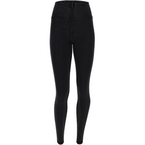 Freddy Jeggings push up WR.UP® superskinny vita alta con zip Jeans Nero-Cuciture In Tono Donna Extra Large