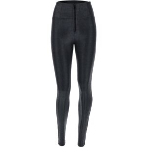 Freddy Pantaloni WR.UP® superskinny vita alta similpelle reptile Nero Donna Extra Small