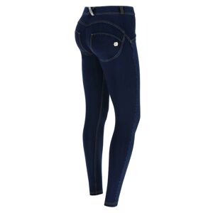 Freddy Pantalone WR.UP® superskinny vita e lunghezza regular in jersey denim scuro Jeans Scuro-Cuciture Gialle Donna Xxs