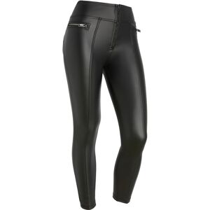 Freddy WR.UP® superskinny vita alta in similpelle martellata Nero Donna Extra Small