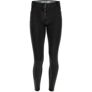 Freddy Jeggings push up WR.UP® vita alta 7/8 con zip sul fondo Jeans Nero-Cuciture In Tono Donna Small