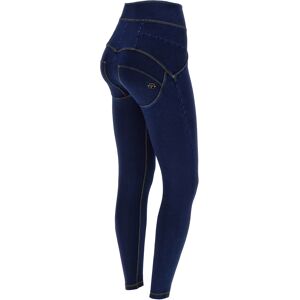 Freddy Jeggings WR.UP® 7/8 vita altissima e apertura sul fondo Dark Jeans-Yellow Seam Donna Small