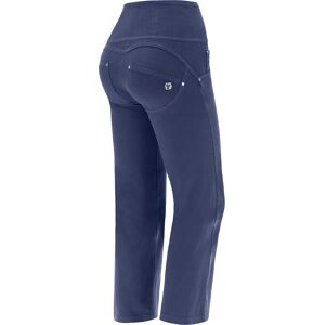 Freddy Pantaloni push up WR.UP® wide bottom cropped in gabardine Mood Indigo Donna Extra Small