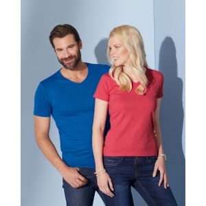 James & Nicholson 100 T-shirt donna slim-fit collo a V neutro o personalizzato