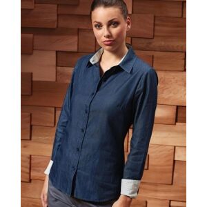 Premier 100 Camicia da donna in denim-Pindot neutro o personalizzato