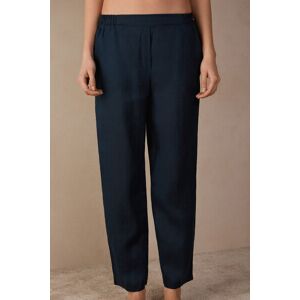 Intimissimi Pantalone in Tela di Lino Donna Blu Taglia S