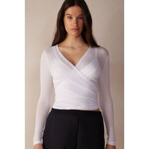 Intimissimi Cardigan Aperto in Invisible Supima® Donna Bianco Taglia M