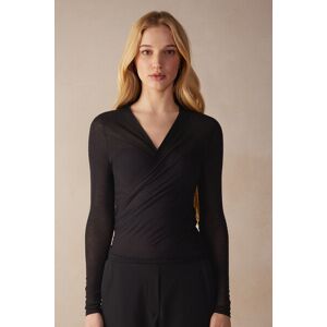 Intimissimi Cardigan Aperto in Invisible Supima® Donna Nero Taglia L