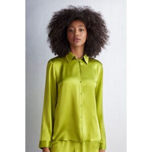 Intimissimi Camicia Manica Lunga in Seta Donna Verde Taglia M