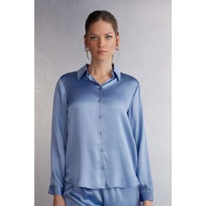 Intimissimi Camicia Manica Lunga in Seta Donna Azzurro Taglia S