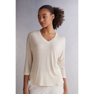 Intimissimi Maglia Scollo a V in Fresh Bamboo Donna Naturale Taglia S