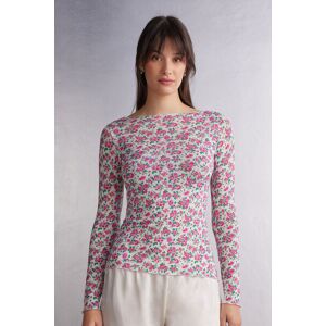 Intimissimi Maglia Scollo a Barchetta in Modal Ultralight con Cashmere Life is a Flower Donna Floreale Taglia M