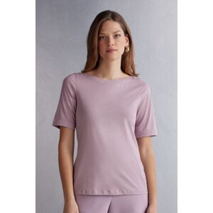 Intimissimi Maglia Manica Corta Scollo a Barchetta in Cotone Supima® Ultrafresh Donna Viola Taglia M