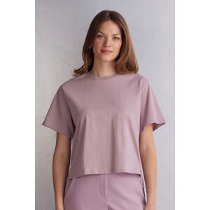 Intimissimi Maglia Manica Corta Boxy Fit in Cotone Donna Viola Taglia M