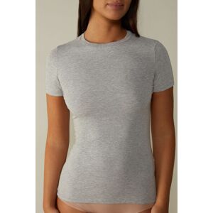 Intimissimi Maglia Manica Corta in Cotone Superior Elasticizzato Donna Grigio Taglia M