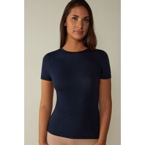 Intimissimi Maglia Manica Corta in Cotone Ultrafresh Donna Blu Taglia L