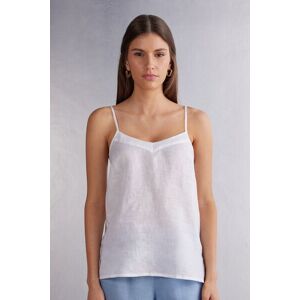 Intimissimi Top in Tela di Lino Donna Bianco Taglia M