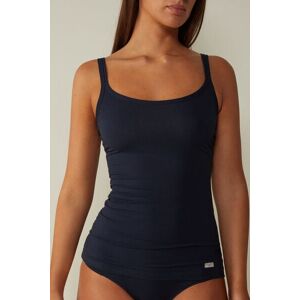 Intimissimi Top Spallina Sottile in Cotone Donna Blu Taglia L