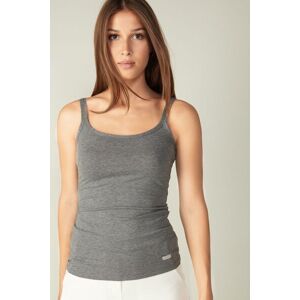 Intimissimi Top Spallina Sottile in Cotone Donna Grigio Taglia M