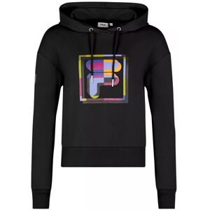 Fila Felpa Con Cappuccio Logo Multicolore Nero Donna S