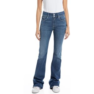 Replay Jeans New Luz Zampa L30 Blu Medio Donna 29