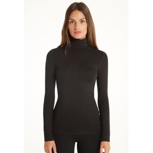 Tezenis Maglia Collo Alto Maniche Lunghe in Viscosa Donna Nero Tamaño M