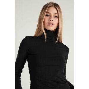 Tezenis Maglia Collo Alto Cotone e Modal Termico Donna Nero Tamaño S