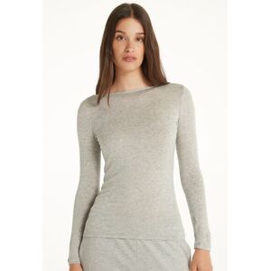 Tezenis Maglia con Scollo a Barchetta in Viscosa e Lana Merino Donna Grigio Tamaño S