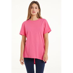 Tezenis T-Shirt in Cotone con Risvolto Kimono Donna Rosa Tamaño L