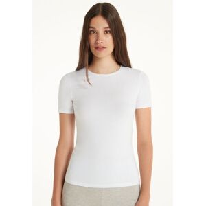 Tezenis T-shirt Girocollo in Cotone Elasticizzato Donna Bianco Tamaño M