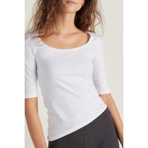 Tezenis Maglia Manica Corta Scollo Madonna in Cotone Donna Bianco Tamaño XL