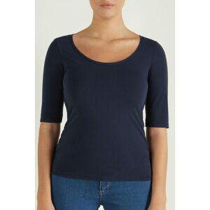 Tezenis Maglia Manica Corta Scollo Madonna in Cotone Donna Blu Tamaño L