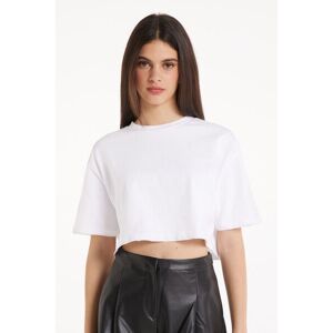 Tezenis T-Shirt Corta in Cotone a Girocollo Donna Bianco Tamaño L