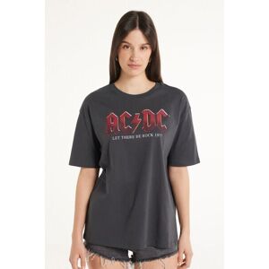 Tezenis T-Shirt Stampa AC/DC Unisex Donna Nero Tamaño XL