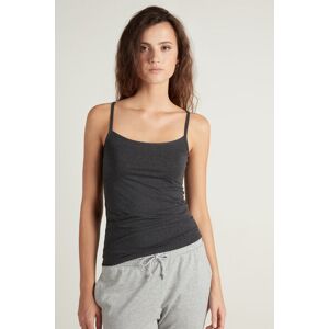 Tezenis Canotta Scollo Tondo in Cotone Elasticizzato Donna Grigio Tamaño XL