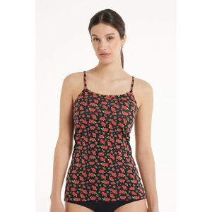 Tezenis Canotta Scollo Tondo in Cotone Elasticizzato Donna Nero Tamaño M