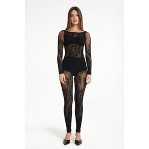 Tezenis Tuta Lunga in Pizzo Senza Cuciture Donna Nero Tamaño S